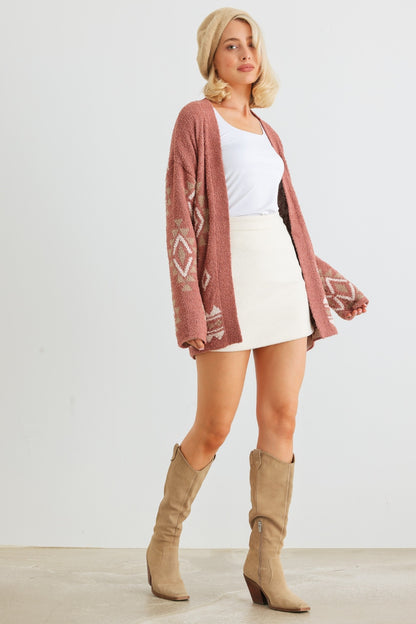 Wild as a Tumble Weed Open Front Long Sleeve Cardigan