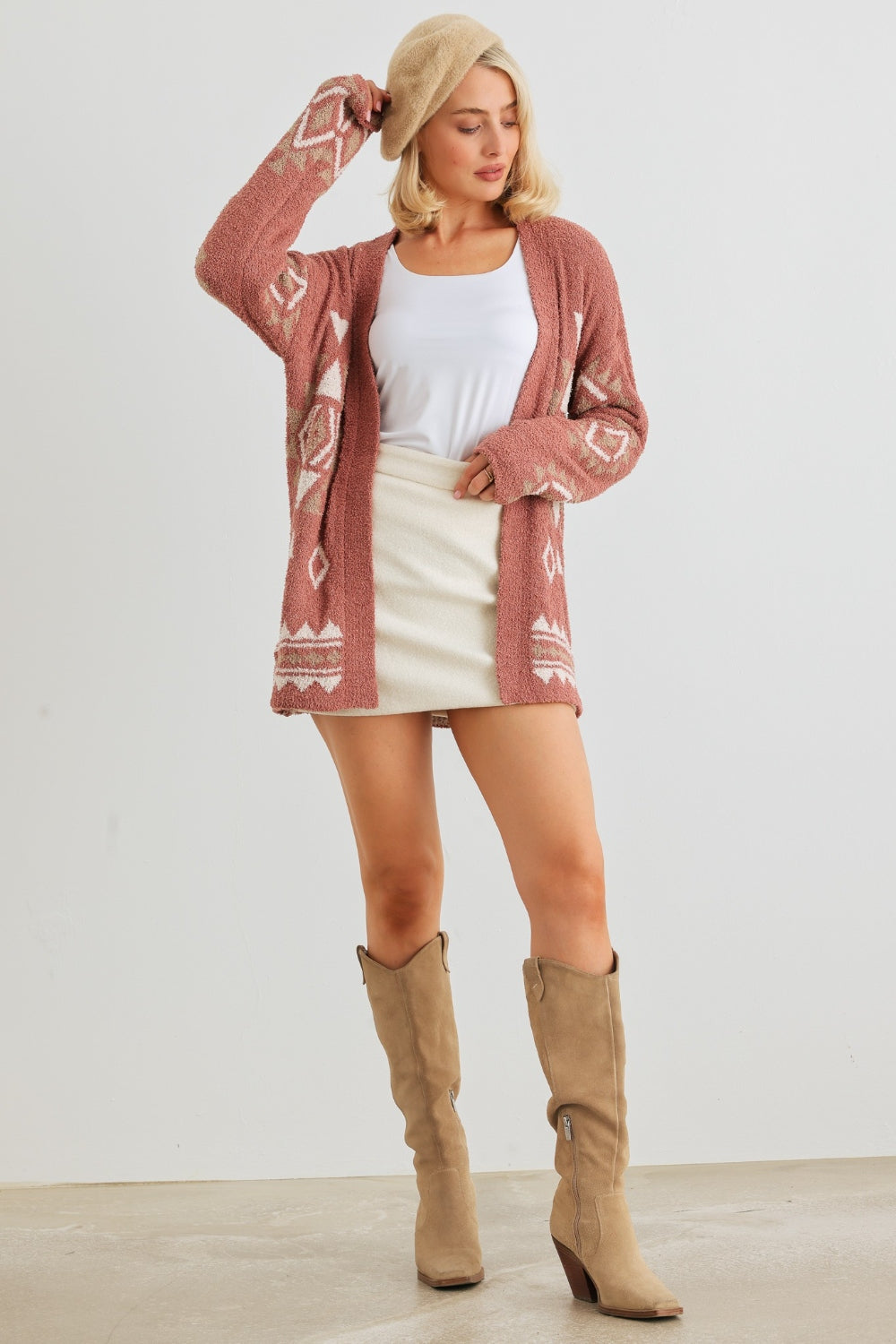 Wild as a Tumble Weed Open Front Long Sleeve Cardigan