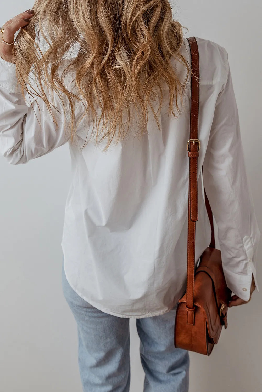 Hadley Eyelet Button Down Long Sleeve Shirt