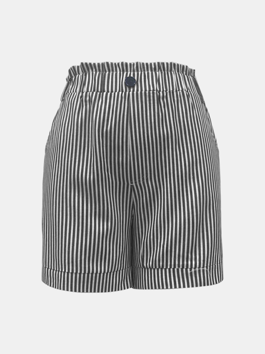 Charlotte High Elastic Waist Striped Shorts