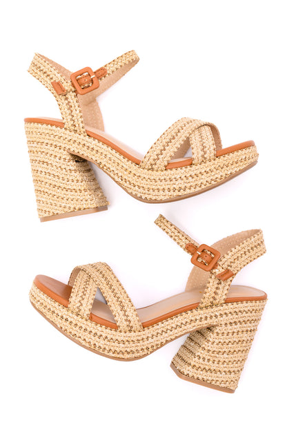 Bon Voyage Rope Woven Heels