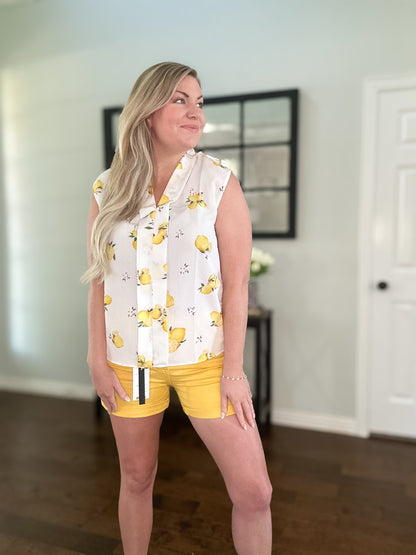 When Life Gives You Lemons Sleeveless Blouse