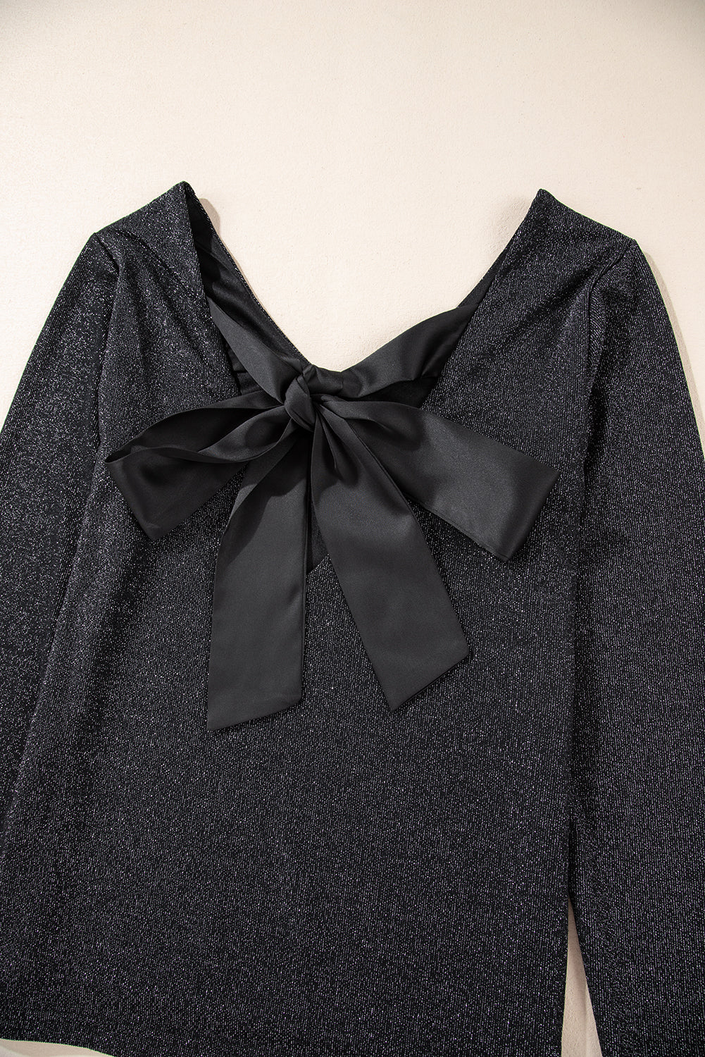 Rudy Bowknot V-Neck Long Sleeve Blouse