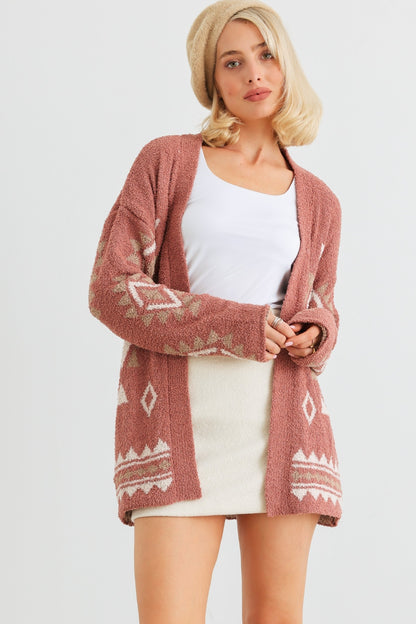 Wild as a Tumble Weed Open Front Long Sleeve Cardigan