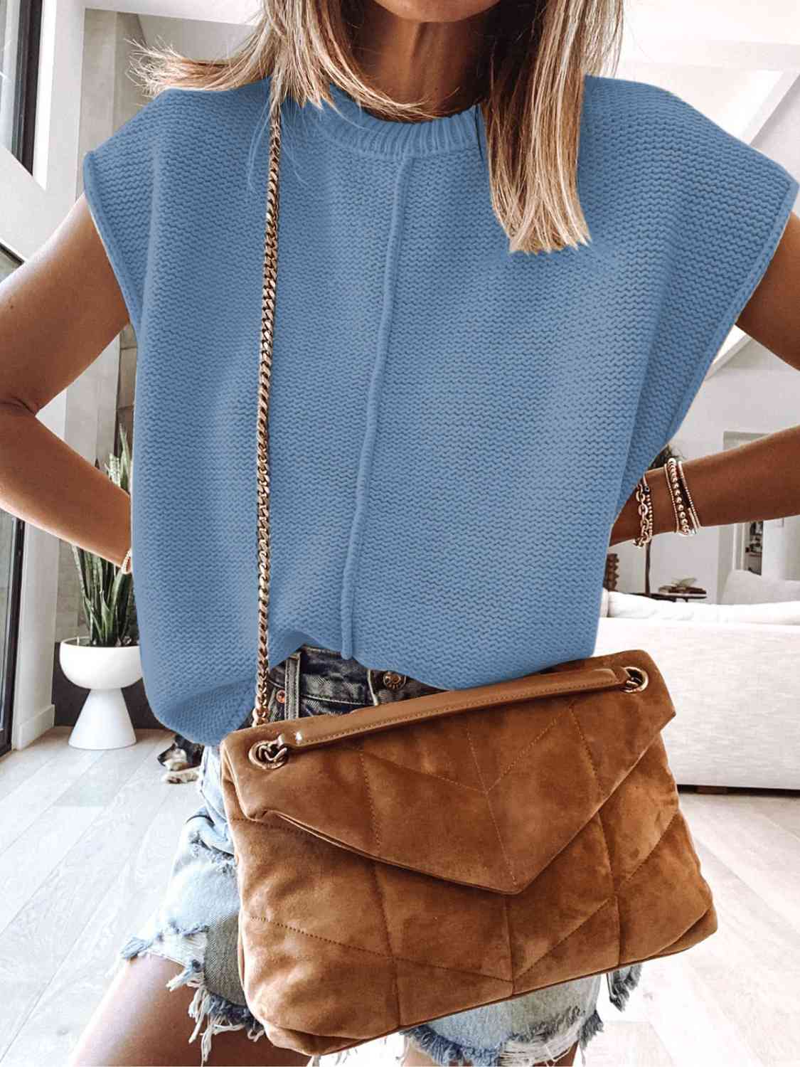 Ashley Cap Sleeve Sweater Vest