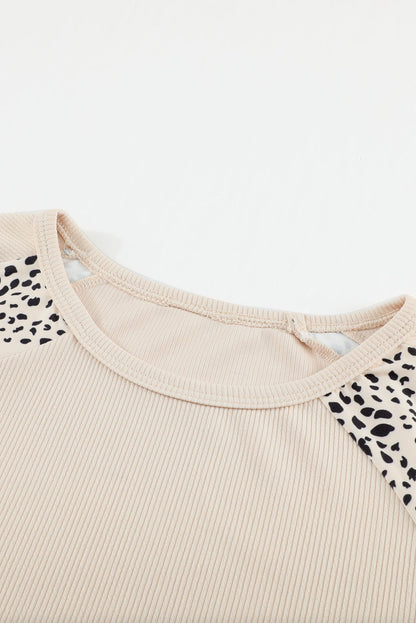 Leopard Raglan Sleeve Top