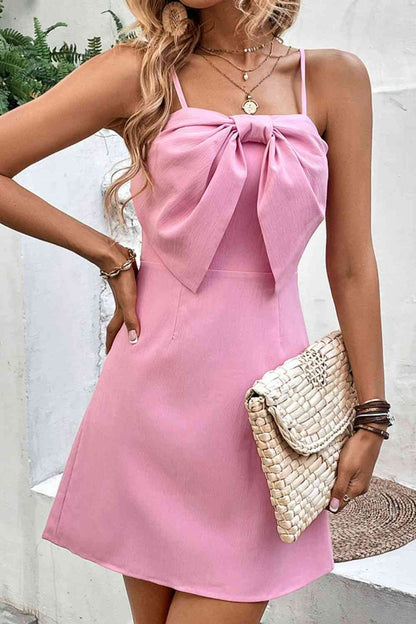 Sophia Bow Detail Spaghetti Strap Dress