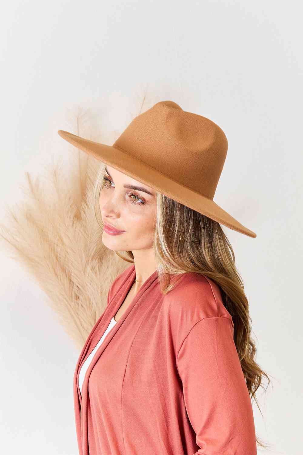 Quinn Flat Brim Fedora Hat