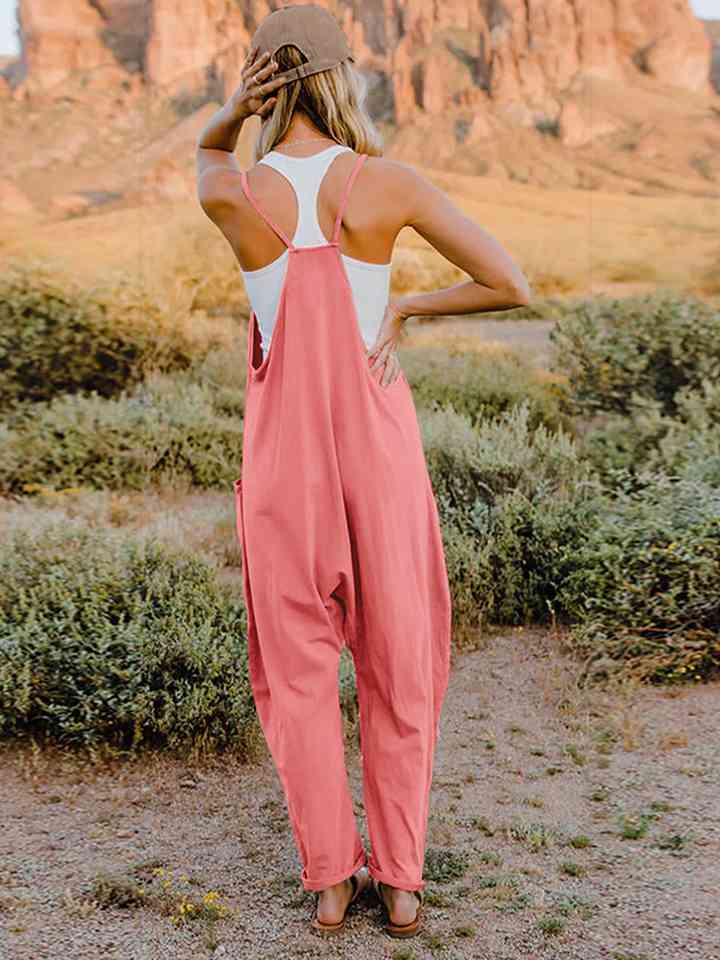 Bette Double Take Full Size Sleeveless V-Neck Pocketed Jumpsuit