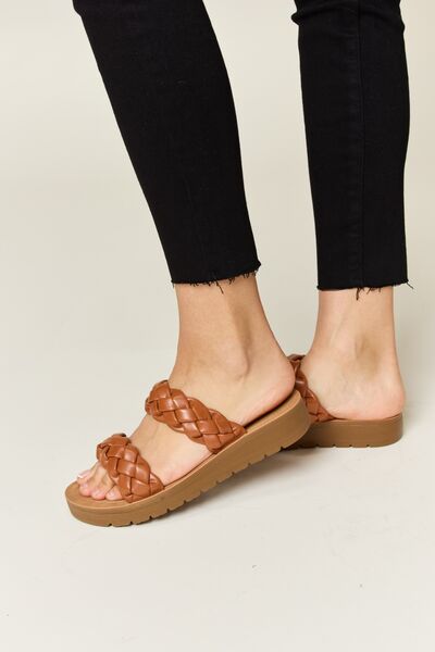 Frida Woven Dual Band Platform Sandals