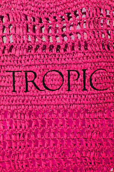 Tropic Cutout Letter Graphic Handbag