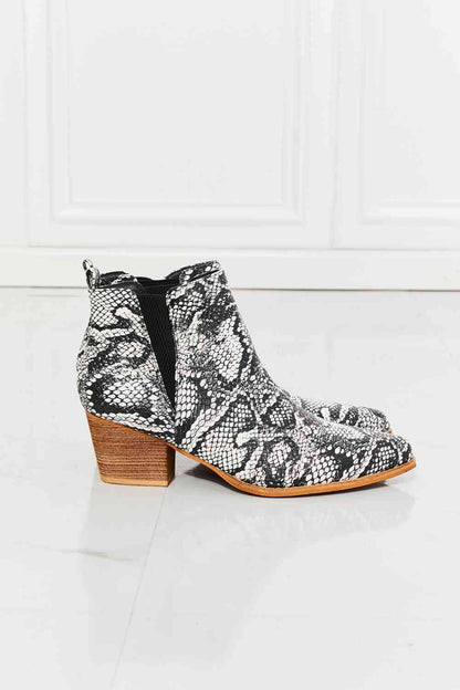 Felicia Point Toe Bootie in Snakeskin