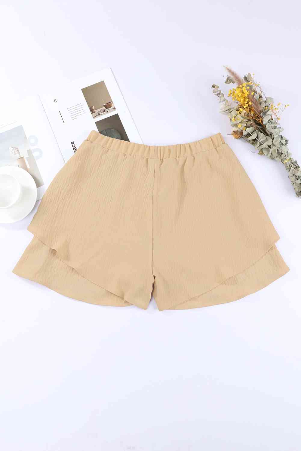 Addy Layered Elastic Waist Shorts