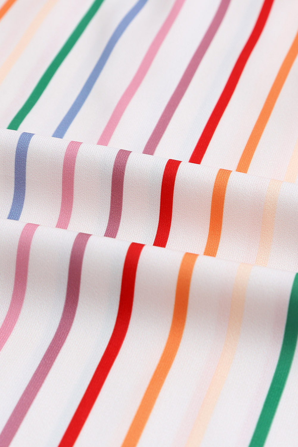 End of The Rainbow Striped Cap Sleeve Blouse