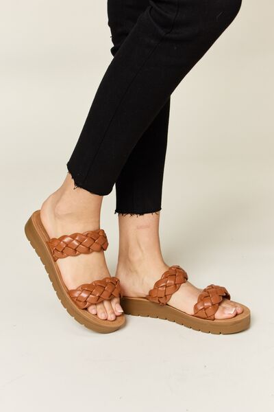 Frida Woven Dual Band Platform Sandals