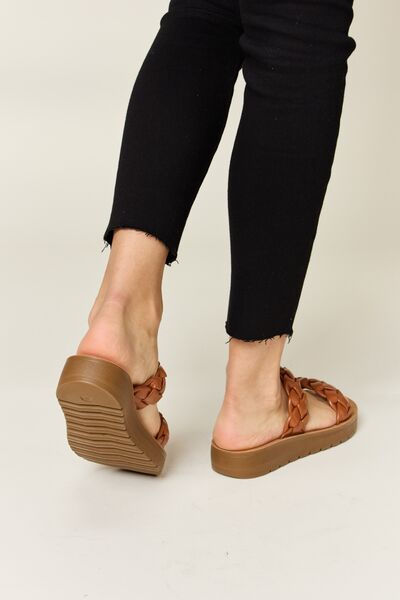 Frida Woven Dual Band Platform Sandals