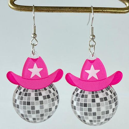 Dolly Geometric Shape Acrylic Dangle Earrings