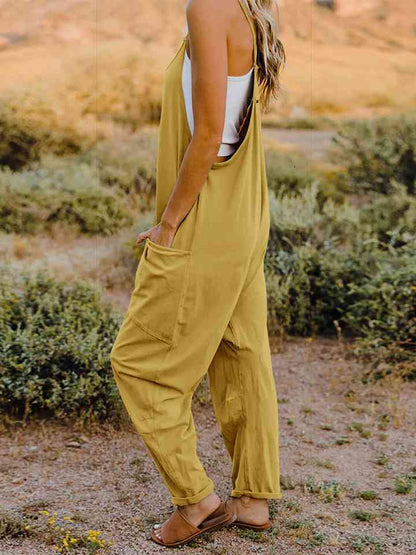 Bette Double Take Full Size Sleeveless V-Neck Pocketed Jumpsuit