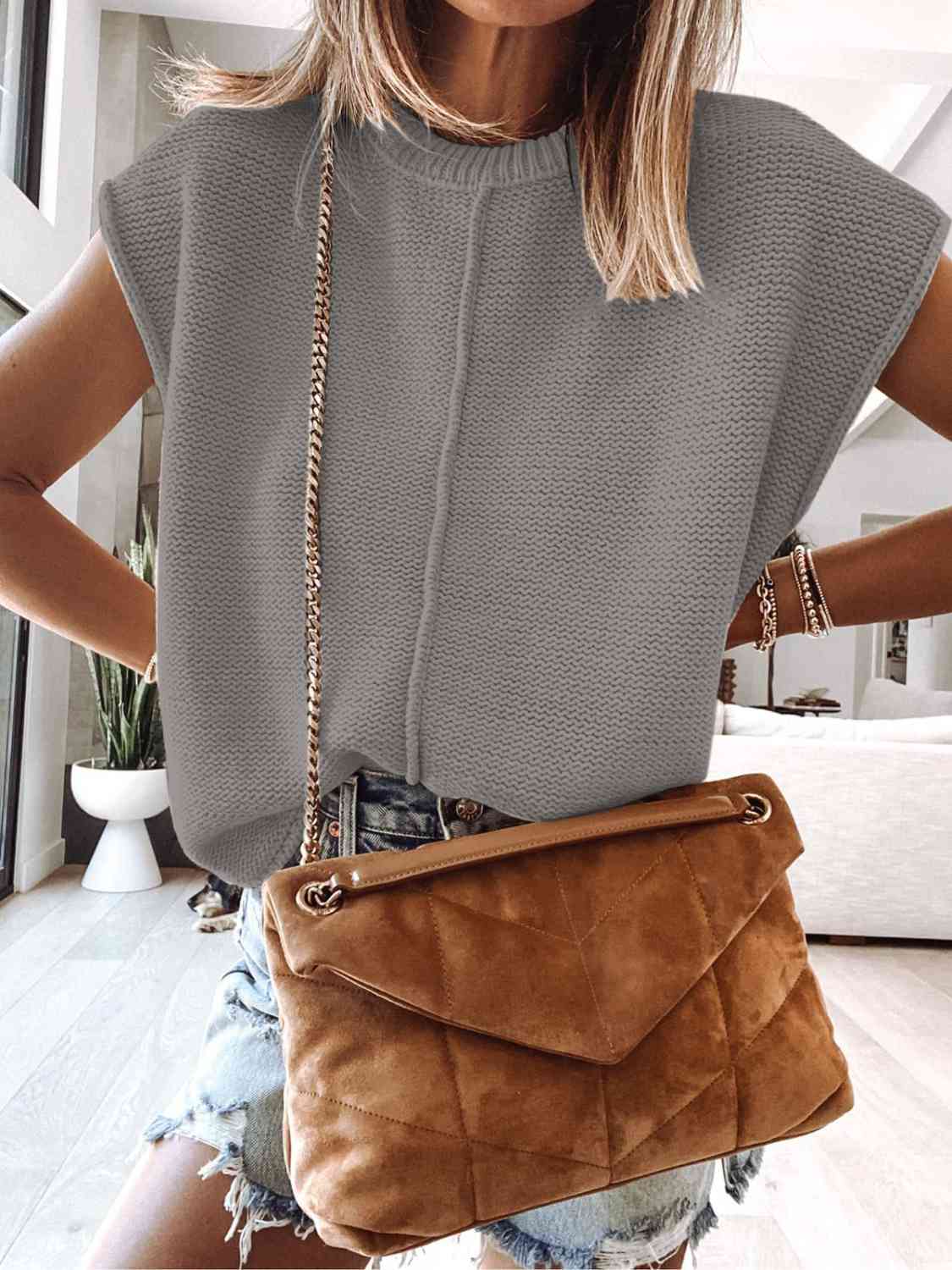 Ashley Cap Sleeve Sweater Vest