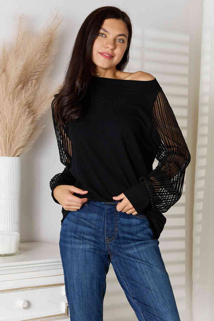 Lola Round Neck Raglan Sleeve Blouse