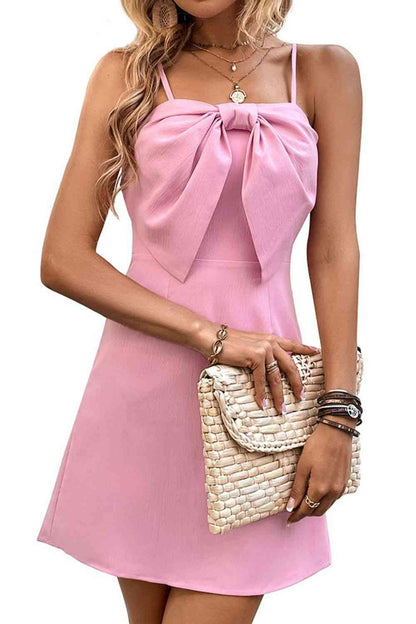 Sophia Bow Detail Spaghetti Strap Dress