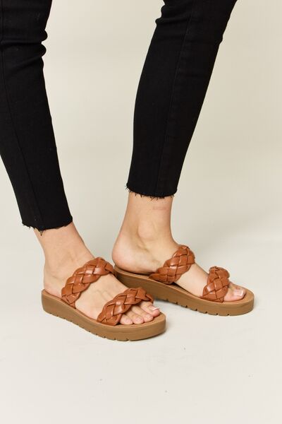 Frida Woven Dual Band Platform Sandals