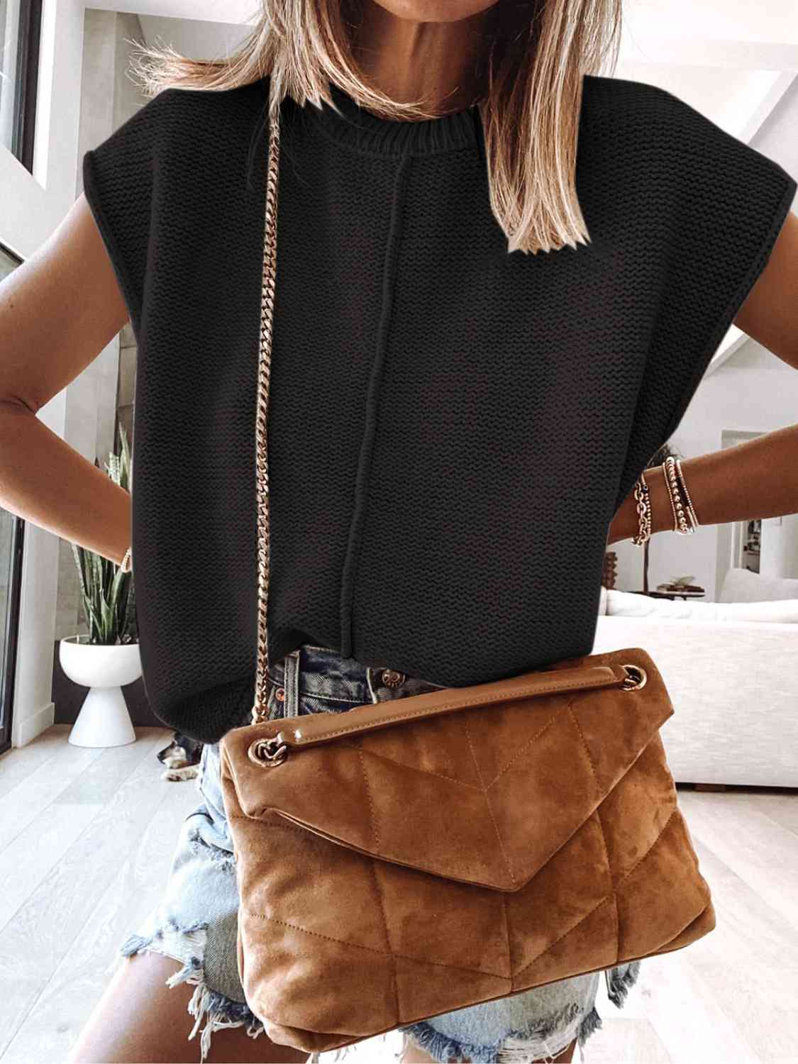 Ashley Cap Sleeve Sweater Vest